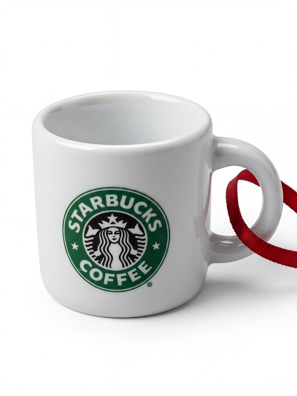 Starbucks Mini Mug Ornament: Vintage 1999 Siren Logo - Ceramic